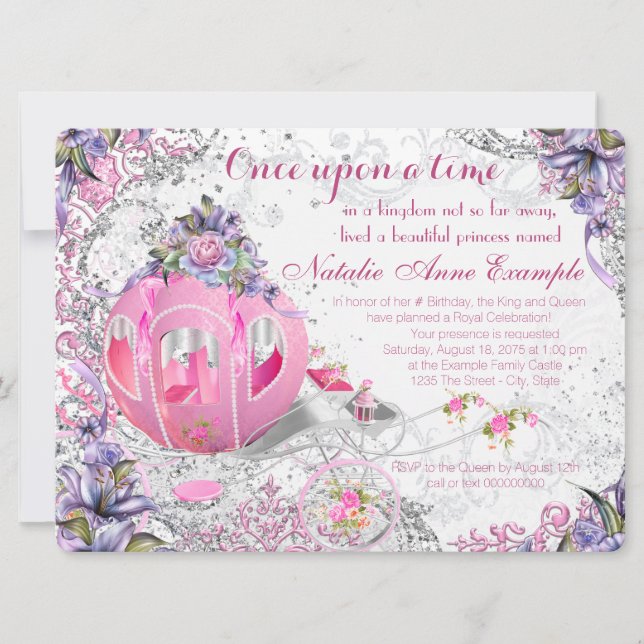 Invitation Fairy Tale Fancy Anniversaire de Conte de Fées (Devant)