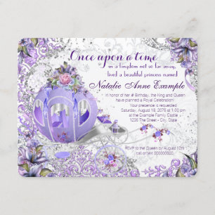 Invitation Fairy Tale Once Il était une fois Princesse Annive