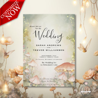 Invitation Fairy Tale Woodland Fairycore Romance