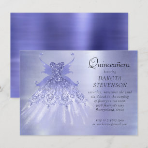 Invitation Fairy Wing Lavender Gown Fleur d'iridescente vio
