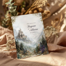 Fairytale Castle Misty Forest Autumn Wedding