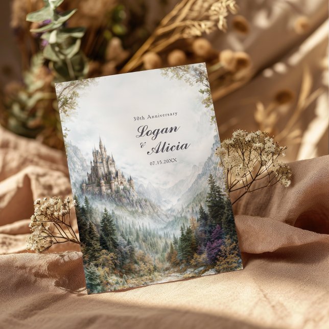 Invitation Fairytale Castle Misty Forest Autumn Wedding (Créateur téléchargé)