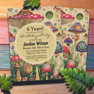 Invitation Fairytale Champhrooms 6e fête d'anniversaire