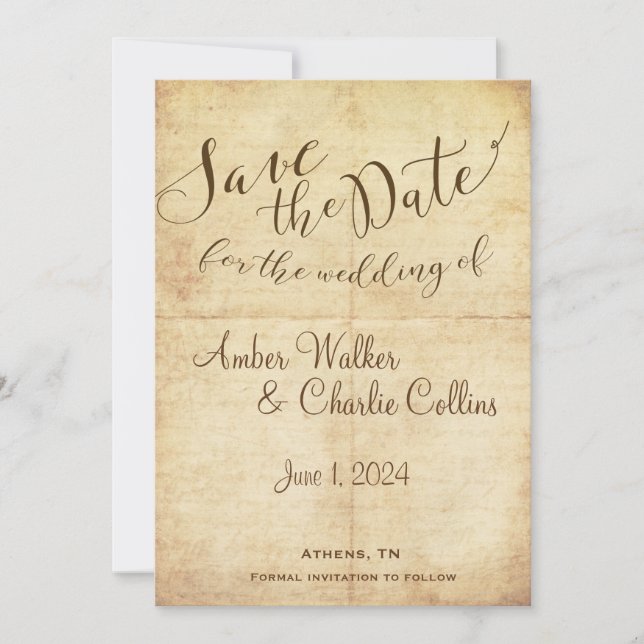 Invitation Fairytale Enregistrer La Date (Devant)