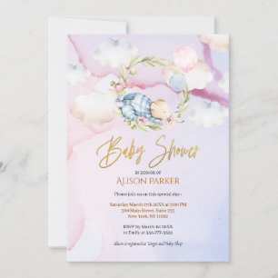 Invitation Fairytale jolie ours de sommeil de la forêt   BABY