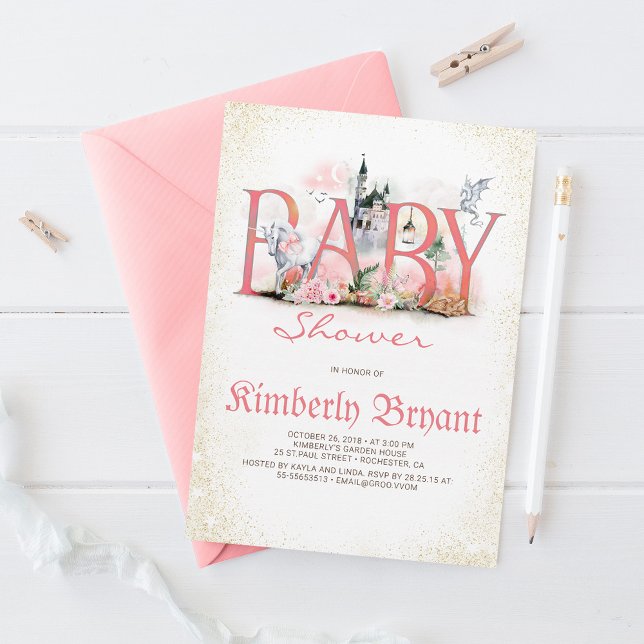 Invitation Fairytale Magic et Enchanted Story Baby shower dan (Créateur téléchargé)