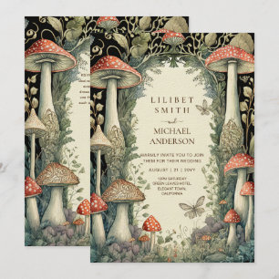 Invitation Fairytale Mariage Fairycore Mushrooms Forest