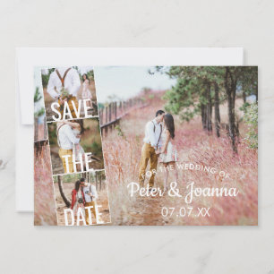 Invitation Fairytale Modern 5 Photo Enregistrer La Date Maria
