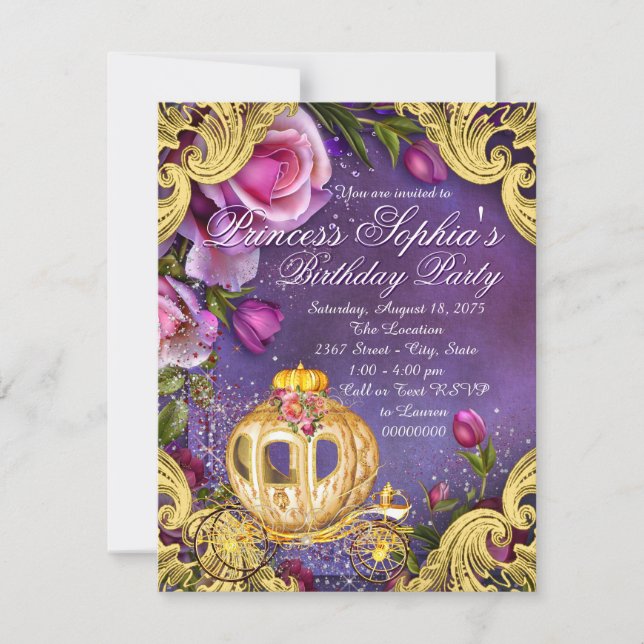 Invitation Fairytale Princess (Devant)