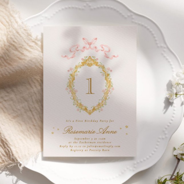 Invitation Fairytale Princess Big Number Fille fête d'anniver (Créateur téléchargé)