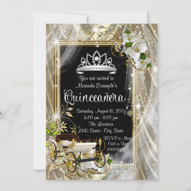 Invitation Fairytale Princess Quinceañera (Devant)