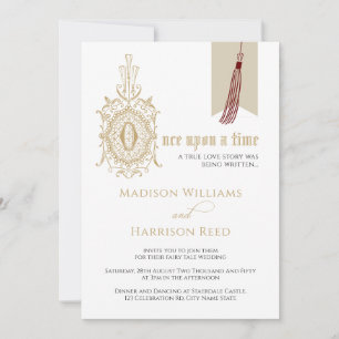 Invitation Fairytale Story Book one-upon-Time Mariage