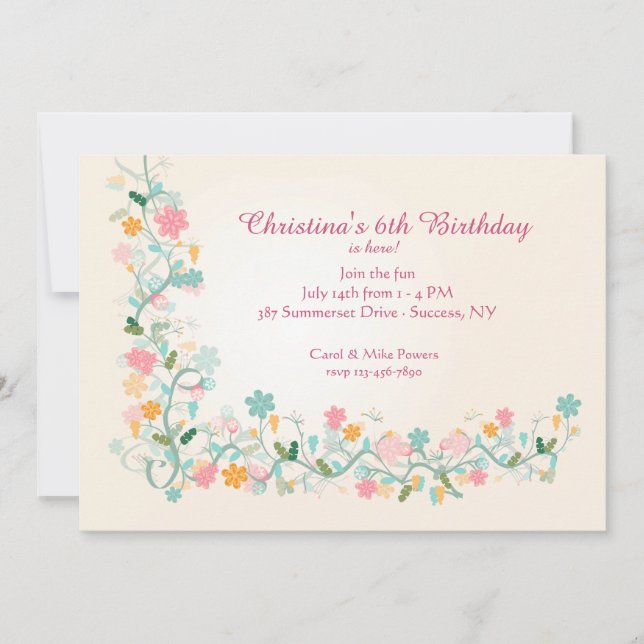 Invitation faisante le coin de fleuron (Devant)