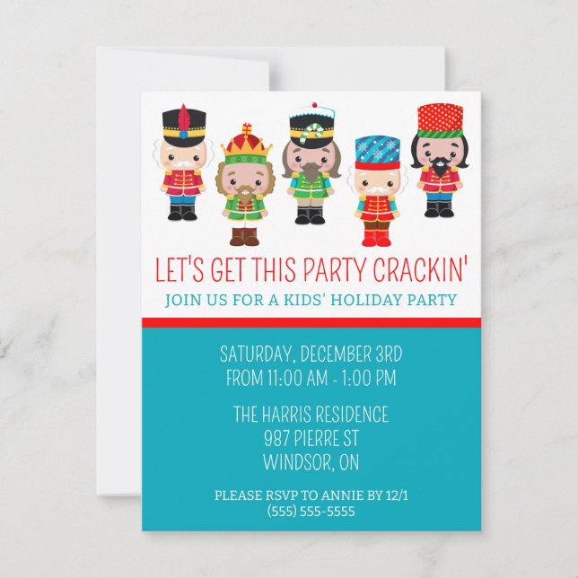 Invitation Faisons craquer cette fête ! Nutcracker (Devant)