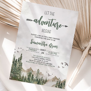 Invitation Faisons démarrer l'aventure Fête de bébé de genre