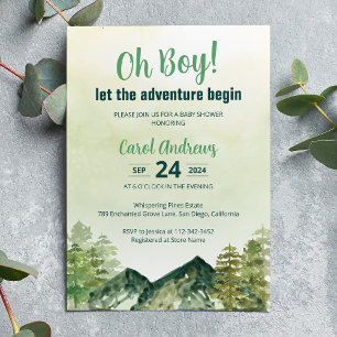 Invitation Faisons Démarrer l'Aventure Fête de Naissance en F