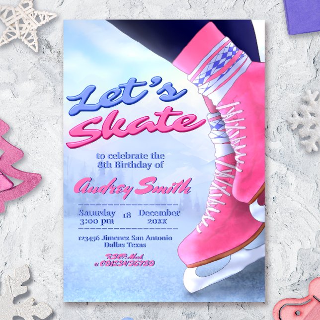 Invitation Faisons du Skate - Venez Skater - Fête de Skate d' (Créateur téléchargé)