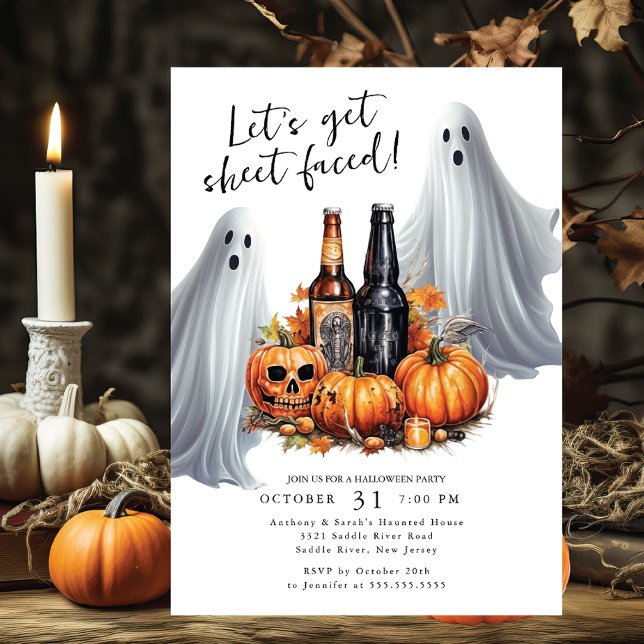 Invitation Faisons face à la fête d'Halloween (Créateur téléchargé)