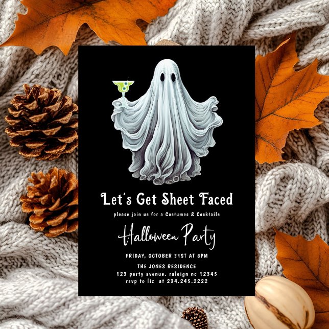Invitation Faisons face à la fête d'Halloween adulte (Créateur téléchargé)