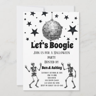 Invitation Faisons la danse Boogie Boule disco Halloween