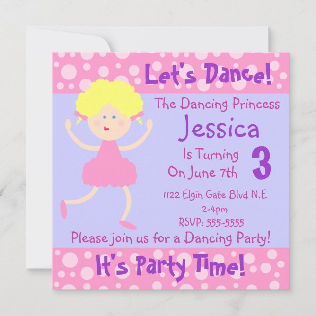 Invitation Faisons la danse ~ C'est le temps de la fête~Parti (Devant)