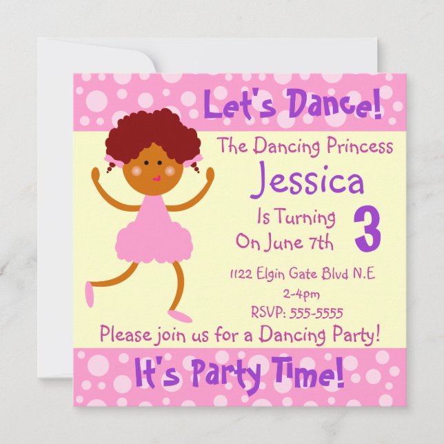 Invitation Faisons la danse ~ C'est le temps de la fête~Parti (Devant)