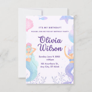 Invitation Faisons la fête aux sirènes