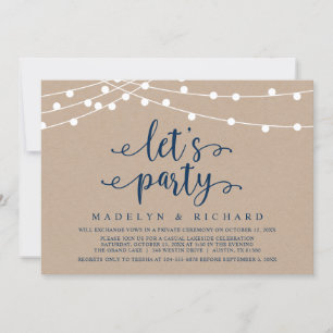 Invitation Faisons la fête, Célébration de mariage en fuite,