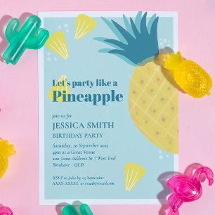 Invitation Faisons la fête comme une fête d'anniversaire d'an