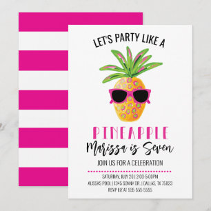 Invitation Faisons la fête comme une fête d'anniversaire de f
