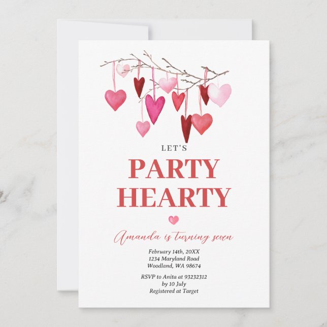 Invitation Faisons la fête de la Saint Valentin en beauté Ann (Devant)