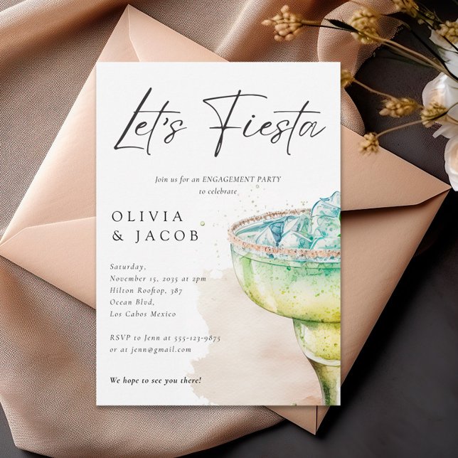 Invitation Faisons la fête de l'engagement Tequila (Créateur téléchargé)