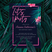 Faisons la fête Electric Neon rose Tropical Annive