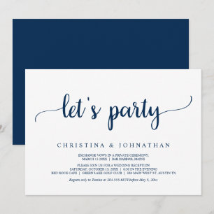 Invitation Faisons la fête, le Mariage russe moderne Elopemen