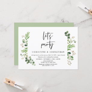 Invitation Faisons la fête, Mariage Elopement Celebration