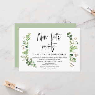Invitation Faisons la fête, Mariage Elopement Celebration