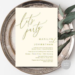 Invitation Faisons la fête, Réception de mariage romantique m