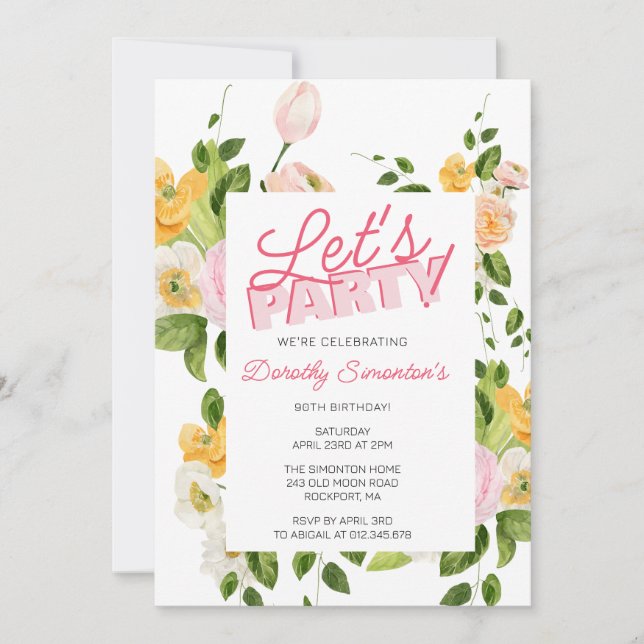 Invitation Faisons la typographie branchée 90e anniversaire (Devant)