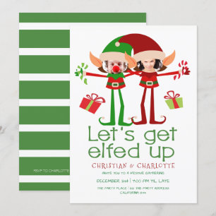 Invitation Faisons-nous Elfed jusqu'à la fête de Noël personn