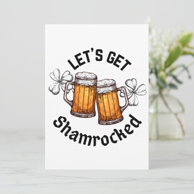 Invitation Faisons-nous fêter la Saint-Patrick (Debout devant)