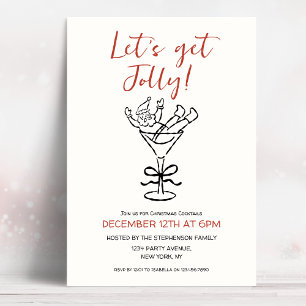 Invitation Faisons-nous une Fête de Noël au Doodle Dessiné à 