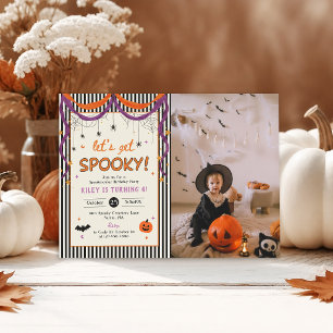 Invitation Faisons Peur aux Enfants Photo d'Anniversaire Hall