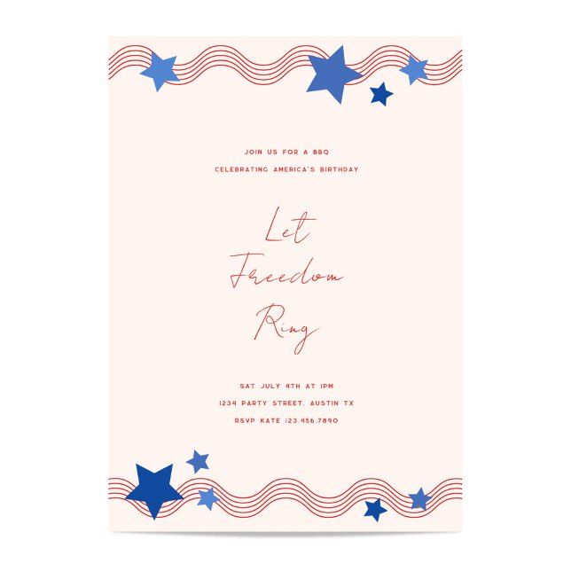 Invitation Faisons sonner la liberté - Fête du 4 juillet (Créateur téléchargé)
