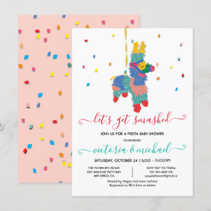 Invitation Faisons tomber le Baby shower Funny Piñata