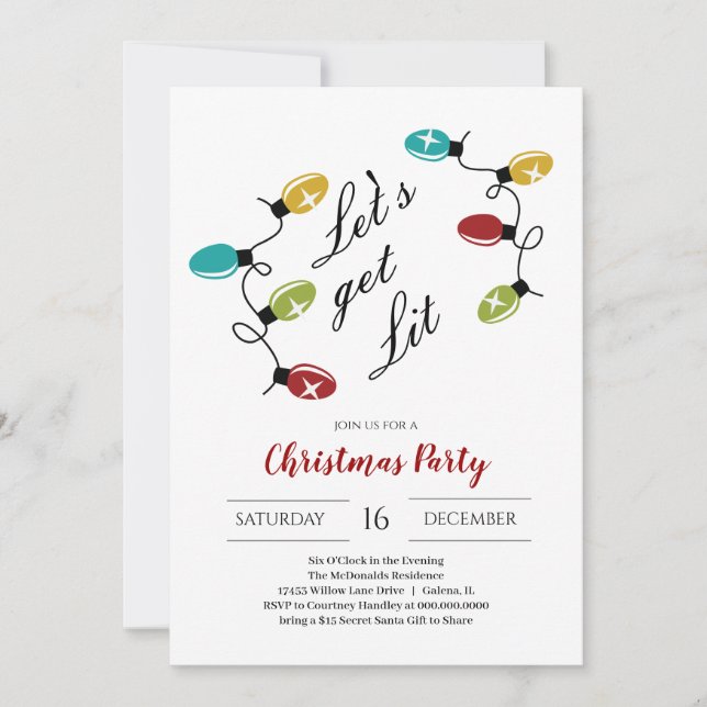 Invitation Faisons un bon Noël (Devant)