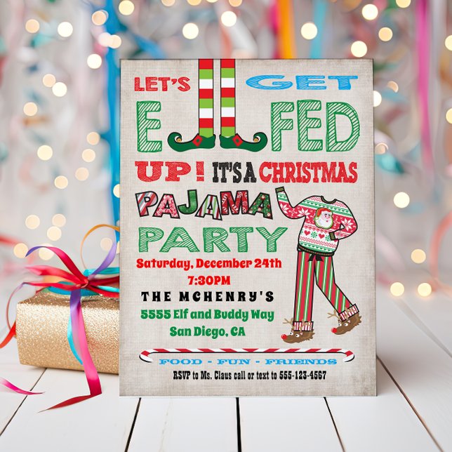 Invitation Faisons une fête de Noël au Pajama (Créateur téléchargé)