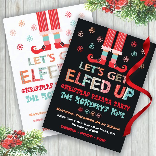 Invitation Faisons une fête de pyjama de Noël (Créateur téléchargé)