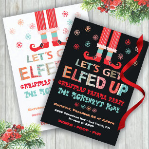 Invitation Faisons une fête de pyjama de Noël