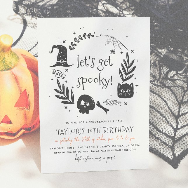 Invitation Faisons une fête d'Halloween effrayante pour un an (Créateur téléchargé)