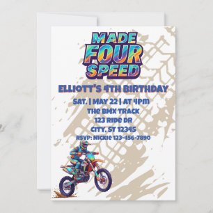 Invitation Fait à QUATRE Vitesses, moto cross 4ème Anniversai